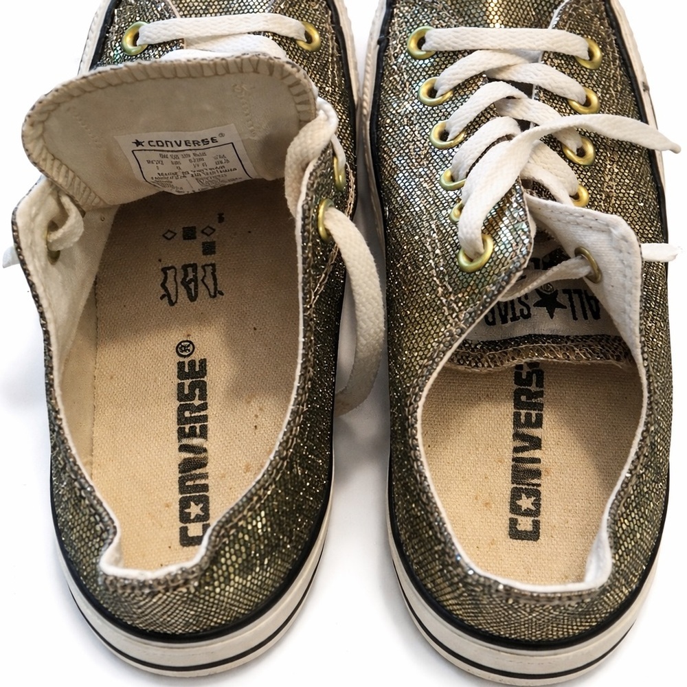 Converse Gold Sparkle Women’s Size 7 - Picture 7 of 7